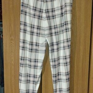 Plaid Straight Leg Women's Pants